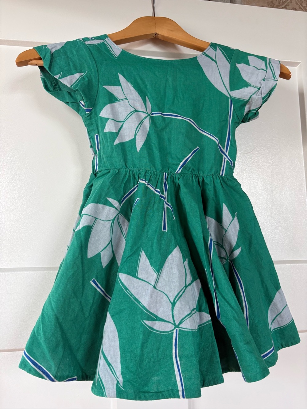 Tea Collection - Green Floral Girls' Dress - Size 4